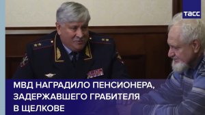 МВД наградило пенсионера, задержавшего грабителя в Щелкове