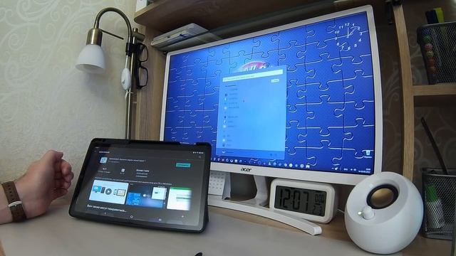 Как использовать планшет в качестве второго монитора. Программа Spacedesk смотреть онлайн