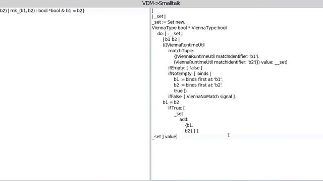 LIVE VDM2Smalltalk translation : type-bound set comprehension смотреть онлайн