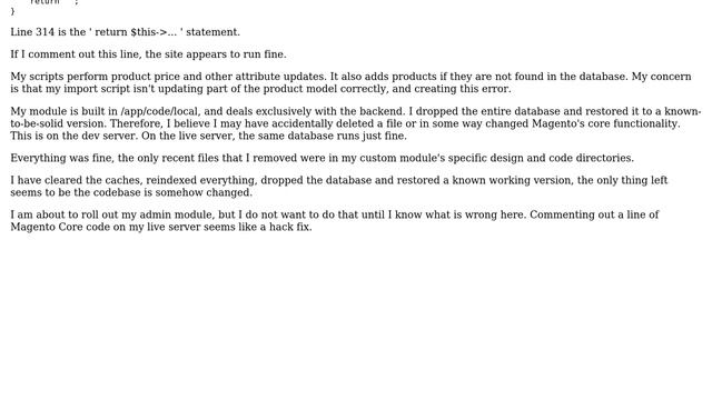 Magento started displaying Fatal Error: getSummaryHtml() on non-object during product lookups... смотреть онлайн