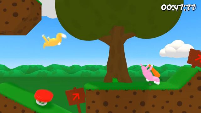 Зайцы гоняются за мутирующей морковкой ♠Super Bunny Man смотреть онлайн