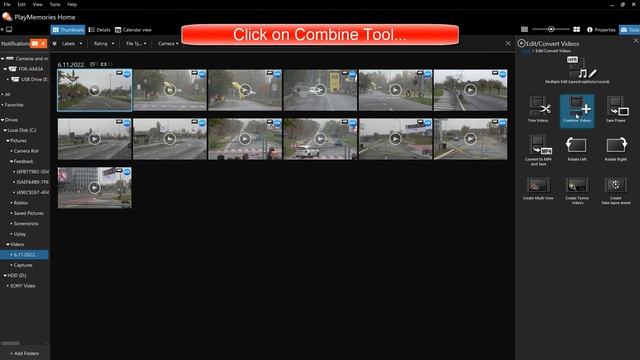 SONY FDR-AX43 Handycam PlayMemories Home Combine Files смотреть онлайн