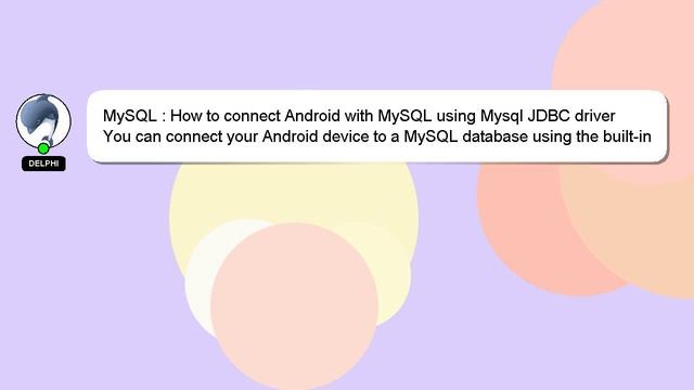 MySQL : How to connect Android with MySQL using Mysql JDBC driver смотреть онлайн