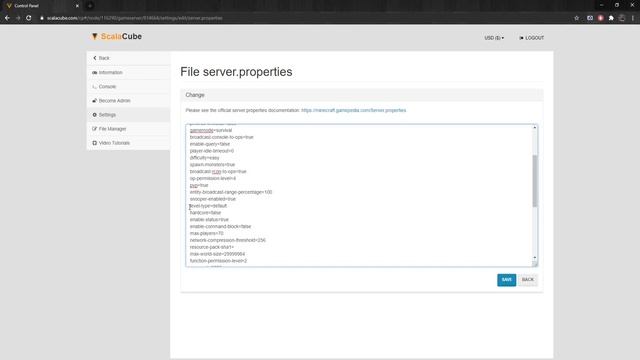 How to Edit server.properties on Your Minecraft Server - Scalacube смотреть онлайн