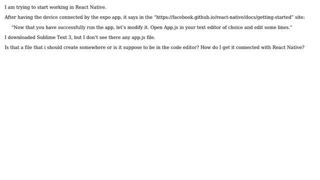 Can t find the "app.js" file when attempting to work on a project with React Native смотреть онлайн