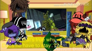 Fnaf 1 + springtrap and Mari reacts to springtrap finale || gacha||