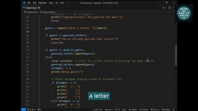 How to code hangman game in python? | Python Tutorial For Beginners | Python Game Tutorial смотреть онлайн