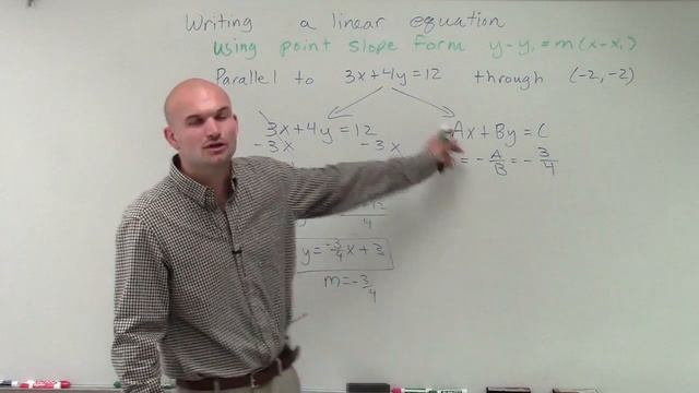 Write the equation of a parallel line using point slope form смотреть онлайн