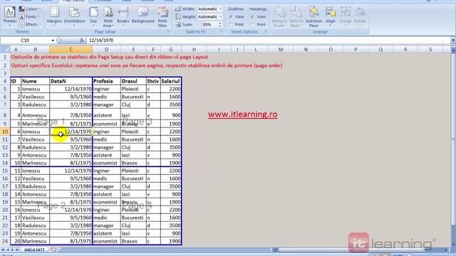 Demo lecție Excel 2007 - Opțiuni de imprimare смотреть онлайн
