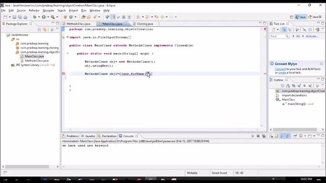 How many ways to create object in java | java object creation | Java interview questions смотреть онлайн