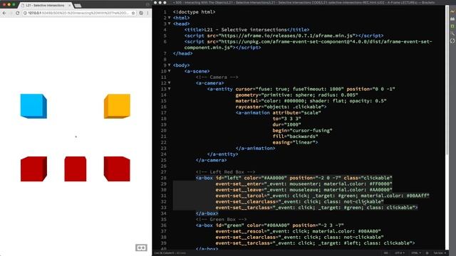 Selective Intersections (A-Frame Tutorial - WebVR) смотреть онлайн
