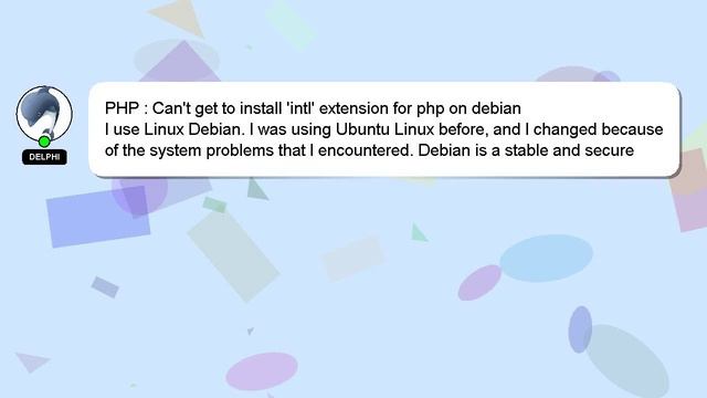 PHP : Can't get to install 'intl' extension for php on debian смотреть онлайн