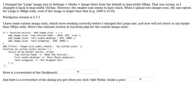 Wordpress: Large image size stuck on old value, even for new images смотреть онлайн