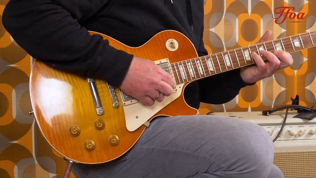 Gibson Les Paul Historic R8 Plaintop VOS Sunrise Tea Burst played by Machiel Kommer | Demo @ TFOA смотреть онлайн