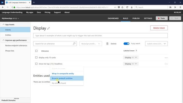 Using Entities | Part - 26 | Using Microsoft Bot Framework, LUIS, and Cognitive Services смотреть онлайн