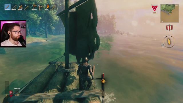 Выживание за Викинга (Строим плот) - Valheim #3 смотреть онлайн