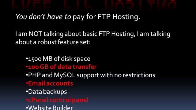 Free FTP Hosting смотреть онлайн