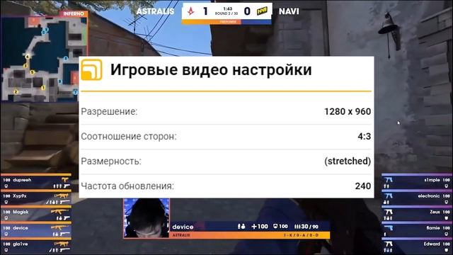 Настройки игры от S1MPLE по CS GO ⁄ 2019 ⁄ CFG, Девайсы,Прицел