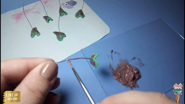 Растение для кукольного дома/цветок каладиум/цветок из полимерной глины/caladium flower for dolls смотреть онлайн