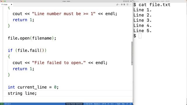 Read A Specific Line From A File | C++ Example смотреть онлайн