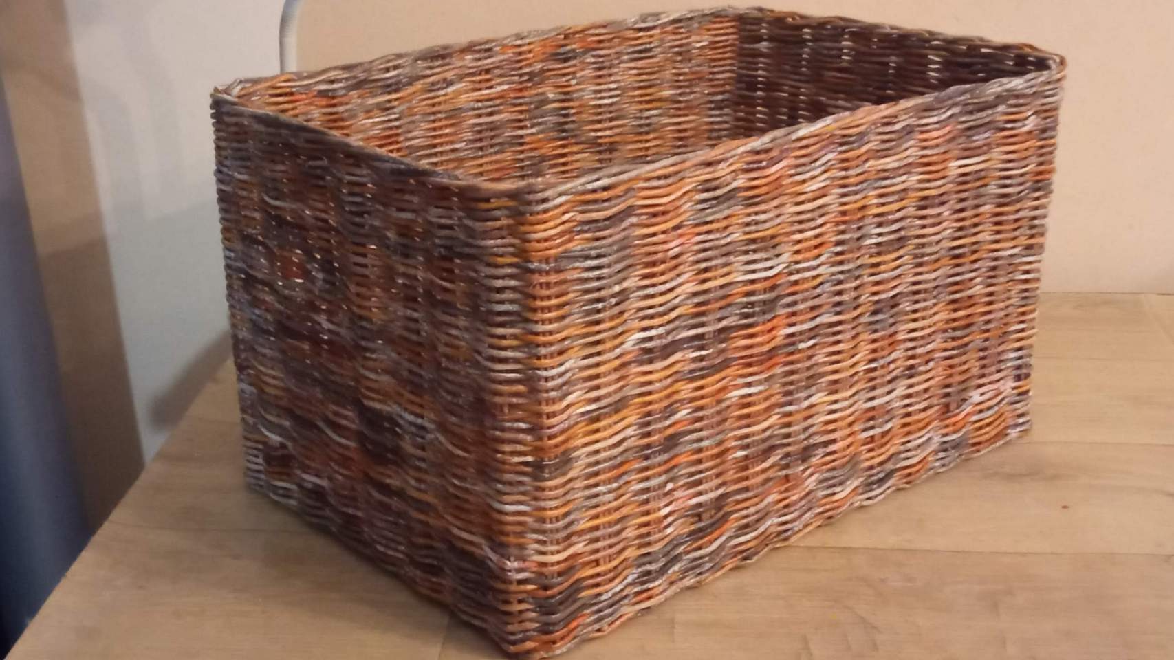 МК. Большая коробка "Меланж" из бумажной лозы. Часть 1.#92(1) смотреть онлайн