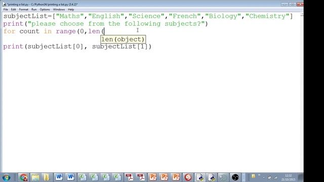 Python Tutorial 10 Printing a list using a for loop смотреть онлайн