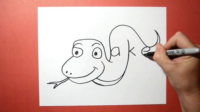 How to Draw a Snake Using the Word Snake смотреть онлайн