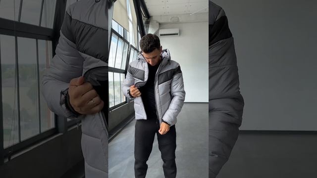 Мужская зимняя куртка короткая с капюшоном теплая ST до -20*С серая | Пуховик зима мужской зимний смотреть онлайн