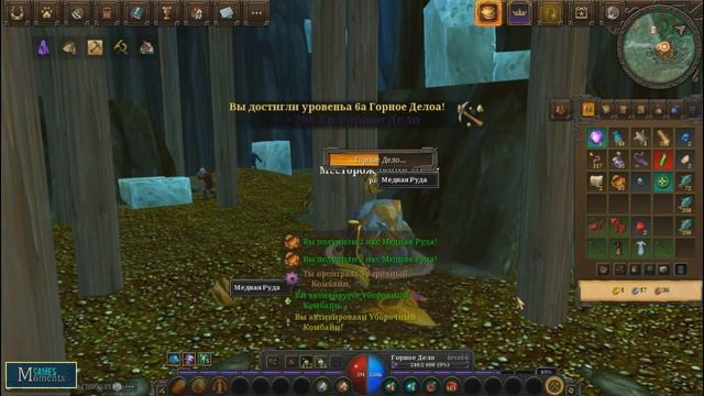 Добыча руды и переработка в слитки в Villagers and Heroes смотреть онлайн