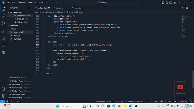 login form using html, css and JavaScript ? смотреть онлайн