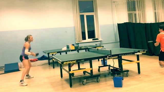 Тренировка по настольному теннису. Table tennis Training.Галина Георгинова смотреть онлайн