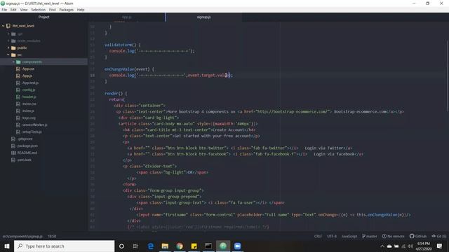 Creating simple registration form in React Js - part 2 смотреть онлайн