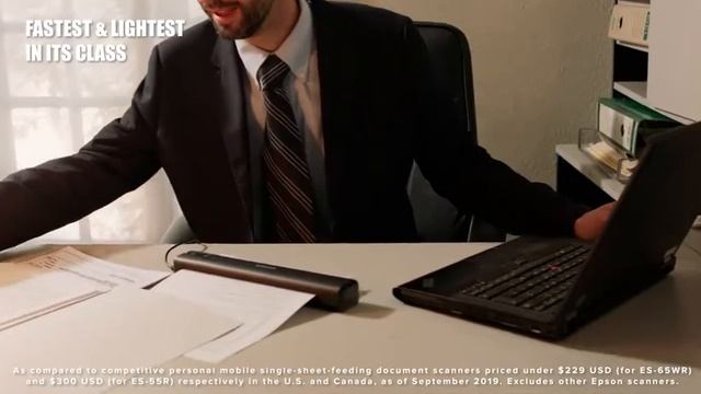 Epson Workforce ES65WR Wireless Portable Sheet-fed Document Scanner with Premium Accounting Feature смотреть онлайн