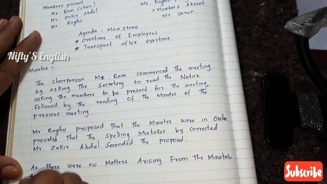 How to write a minutes of Meeting ? || Example of minutes of Meeting | Nifty's English смотреть онлайн