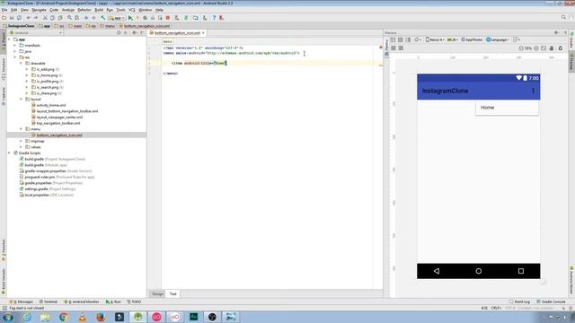 Android Studio Firebase Instagram Clone App 2# Create Bottom navigation icon смотреть онлайн