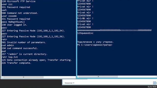 Telnet - FTP (PASV, PORT, STOR, RETR, LIST...) + NC смотреть онлайн