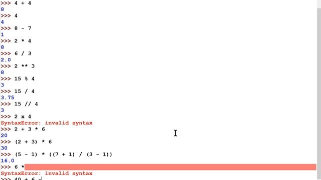 Python ExpressionsDataTypesVariables смотреть онлайн