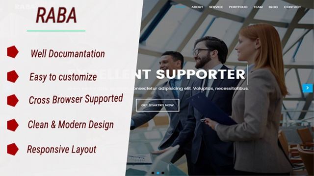 RABA One Page Portfolio Template | Themeforest Website Templates and Themes смотреть онлайн