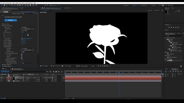 Trapcode Particular, Form OBJ - Tutorial - Rose. Adobe After Effects смотреть онлайн
