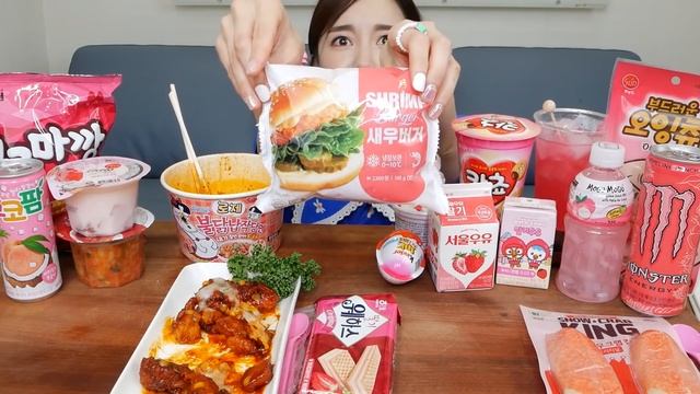[Mukbang ASMR] 편의점 음식 먹방 ? 까르보 불닭 & 로제 불닭 납작당면 직접만든 불닭 닭강정 Korean Convenience Store Food Ssoyoung