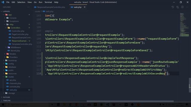 Laravel 8 (2021) PHP MVC Web framework Part 6 | All About Response | Redirect With Message смотреть онлайн