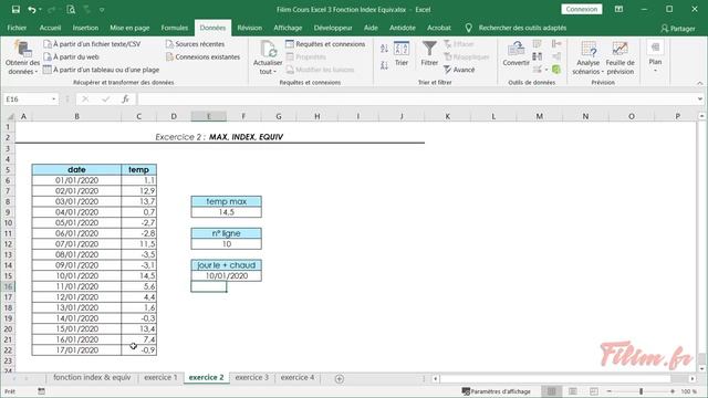 Excel - 3 Avancé - Cours Fonctions INDEX & EQUIV смотреть онлайн