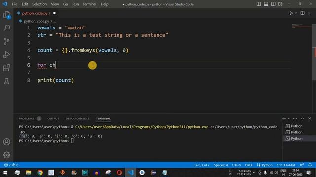 Python Program #46 - Count Number of Vowels in String in Python смотреть онлайн
