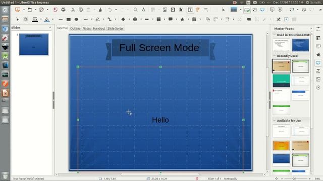 How To Present Libre Office Presentation in Full Screen in Ubuntu Linux смотреть онлайн