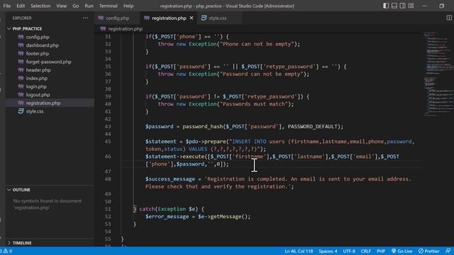 69. Authentication System - Registration | PHP Bangla Tutorial | Basic to Advanced | PHP 8.2 смотреть онлайн