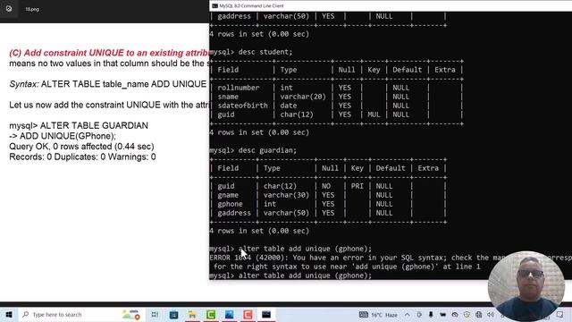 NCERT CLASS 12 CHAPTER 9 || Alter Command || Adding deleting modifying Constraint || Modify Tables смотреть онлайн