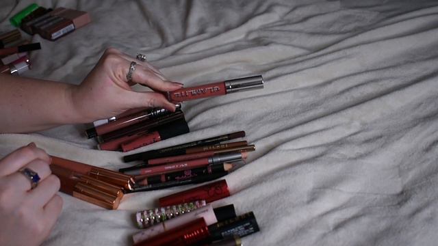 Makeup Collection and Declutter | Brown Lip Products смотреть онлайн