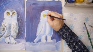Рисуем полярную сову//БУКЛЯ- сова Гарри Поттера