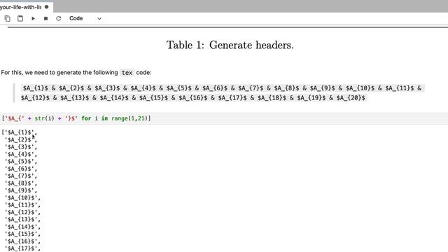 Python for Academics: Generate large LaTeX column headers with list comprehensions смотреть онлайн