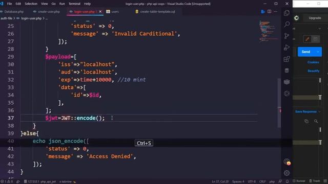 #4 PHP api with jwt || Login User api || php api with jsonwebtoken смотреть онлайн